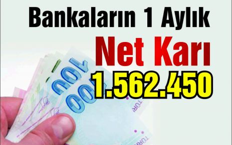 Bankacıların 1 aylık net karı