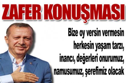 Başbakan'dan zafer konuşması