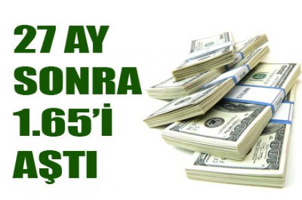 Dolar 1,65 lirayı aştı