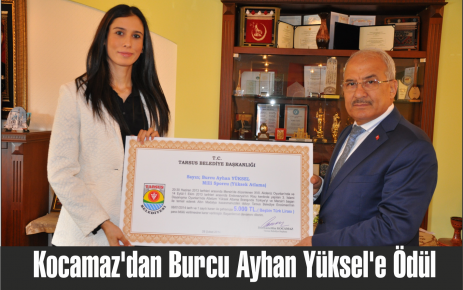 Kocamaz'dan Burcu Ayhan Yüksel'e Ödül