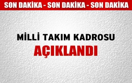 Milli Takım kadrosu